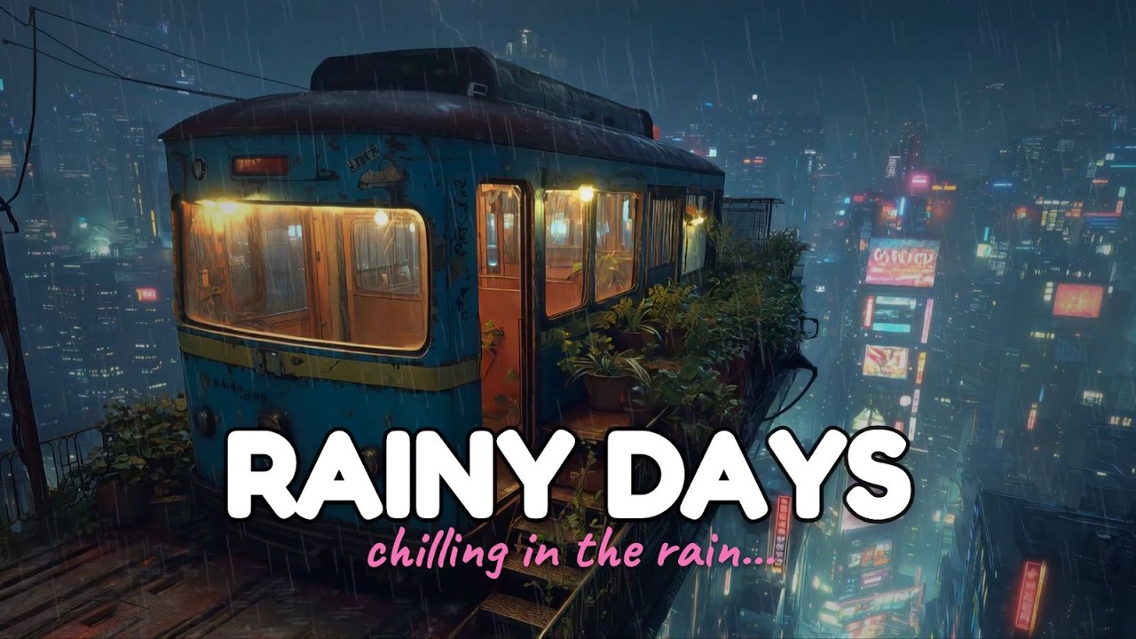 Into New Age🌙 Cyber Night / Futuristic / Lofi / Music ☔ | High-Level Rainfall