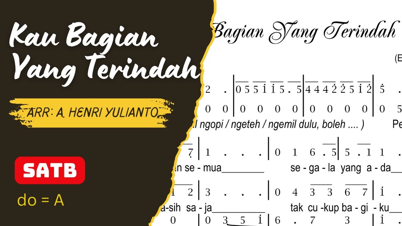 KAU BAGIAN YANG TERINDAH - Lagu Paduan Suara (Versi SATB) | Arr. A. Henri Yulianto | Choir Practice