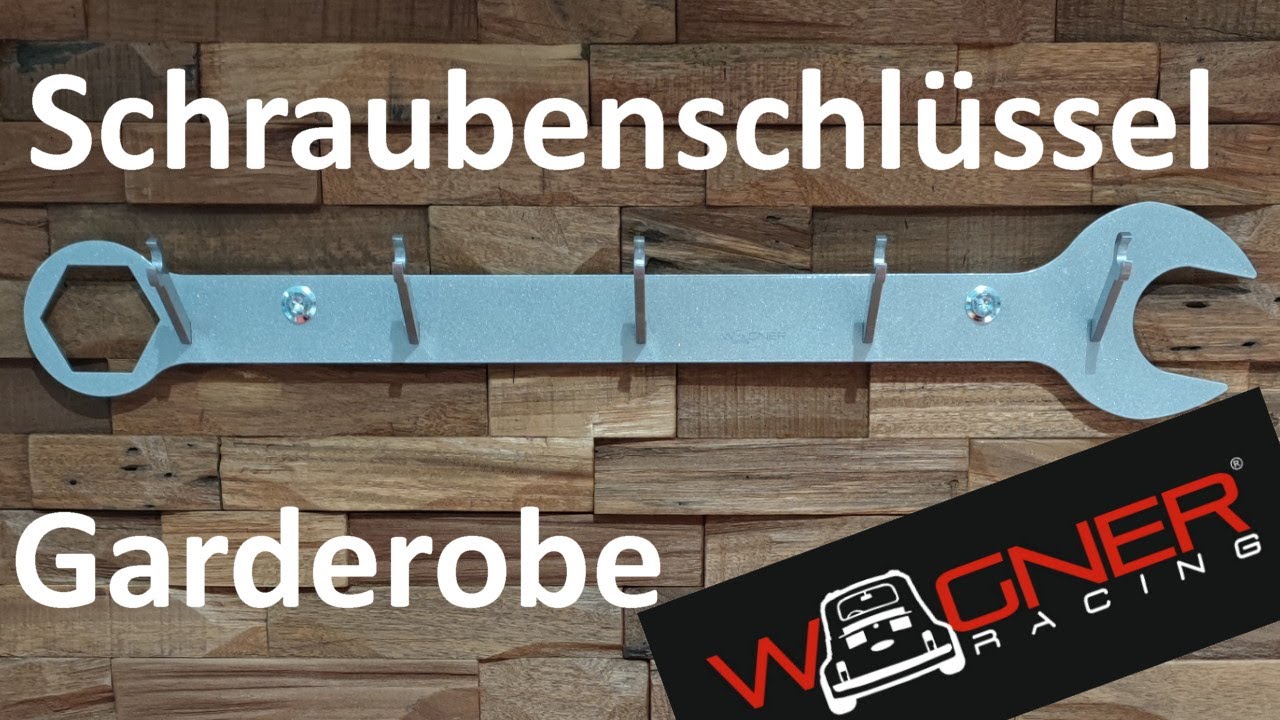 Wagner Racing Design Garderobe Schraubenschl&uuml;ssel als Kleiderhaken Motorsport und Schrauber Traum