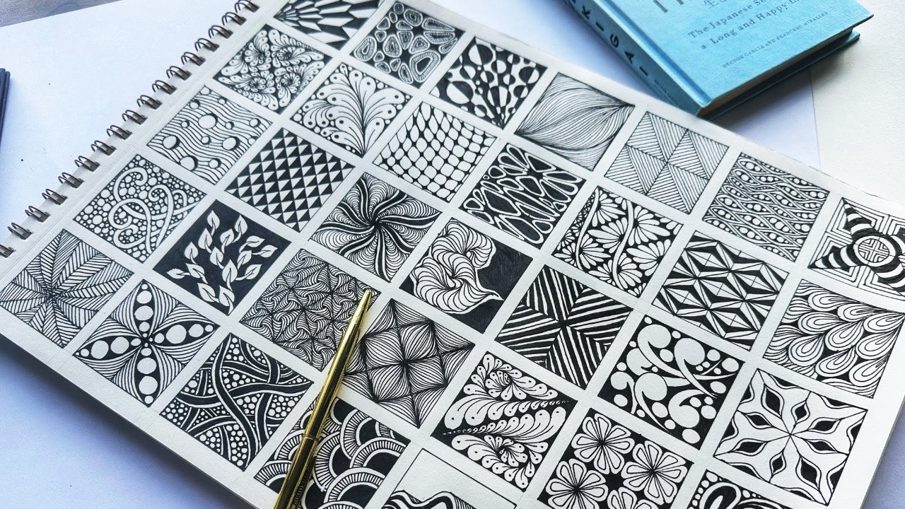 35 zentangle || 35 zentangle patterns || 35 Doodle Patterns ||  || Mandala Patterns || Doodle art