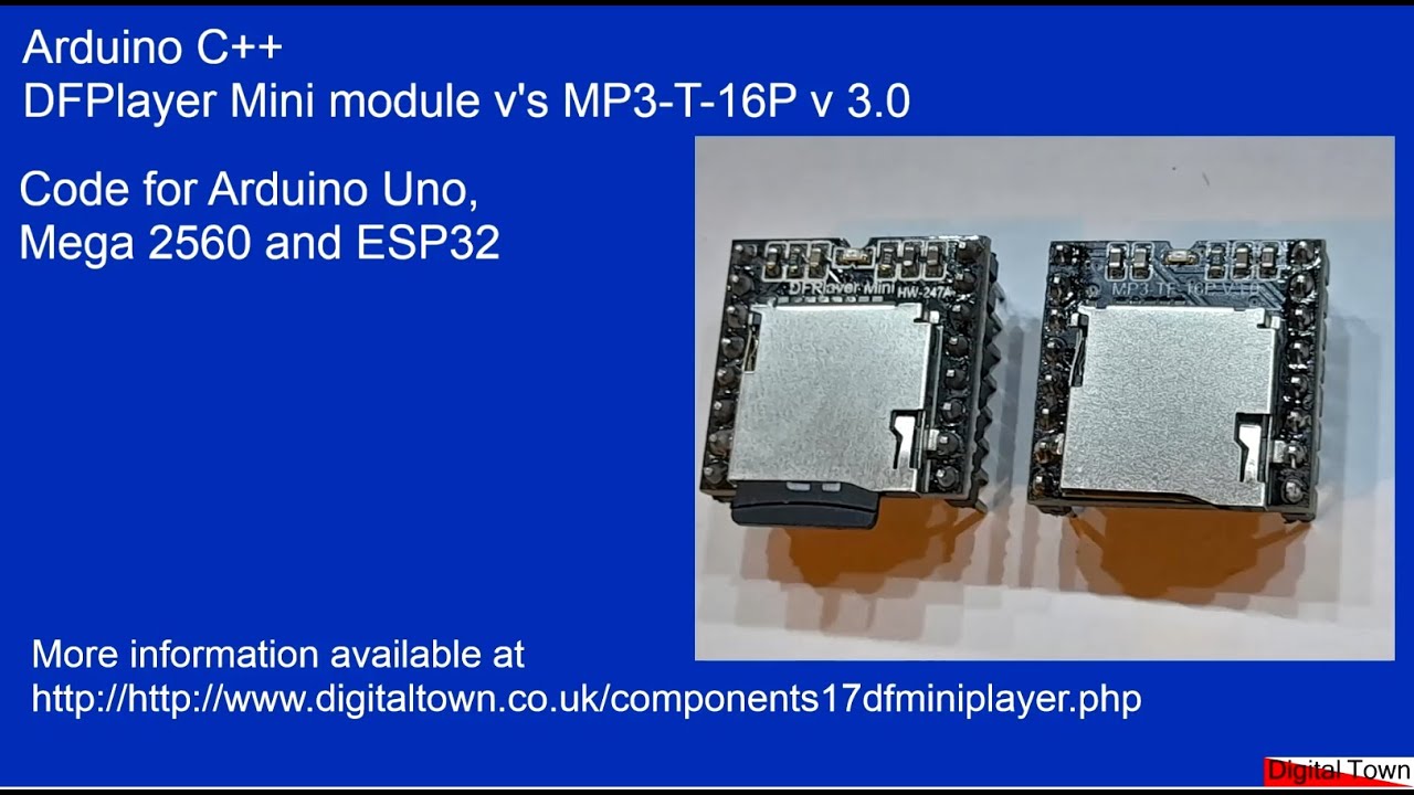 Arduino C++ DFPlayer Mini module v's MP3-T-16P v 3.0