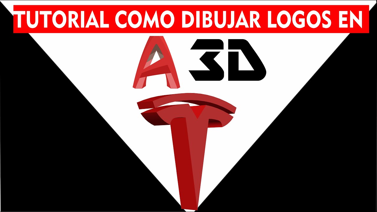 COMO DIBUJAR LOGOS EN AUTOCAD 3D (Tesla)