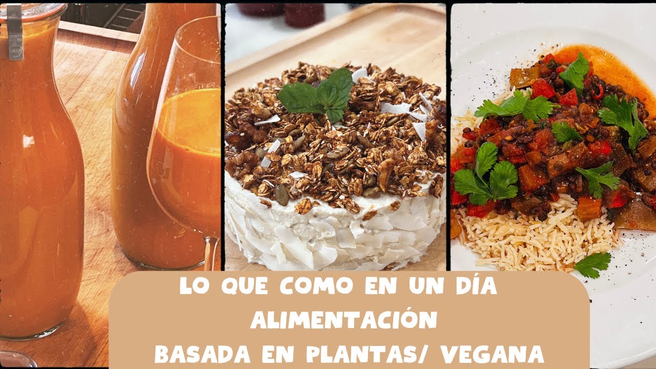 Lo que como en un día alimentándome basado en plantas vegana. 2
