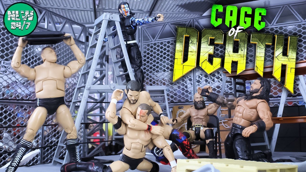 CAGE OF DEATH ACTION FIGURE MATCH! NLW 24/7 (WWE Pic Fed)