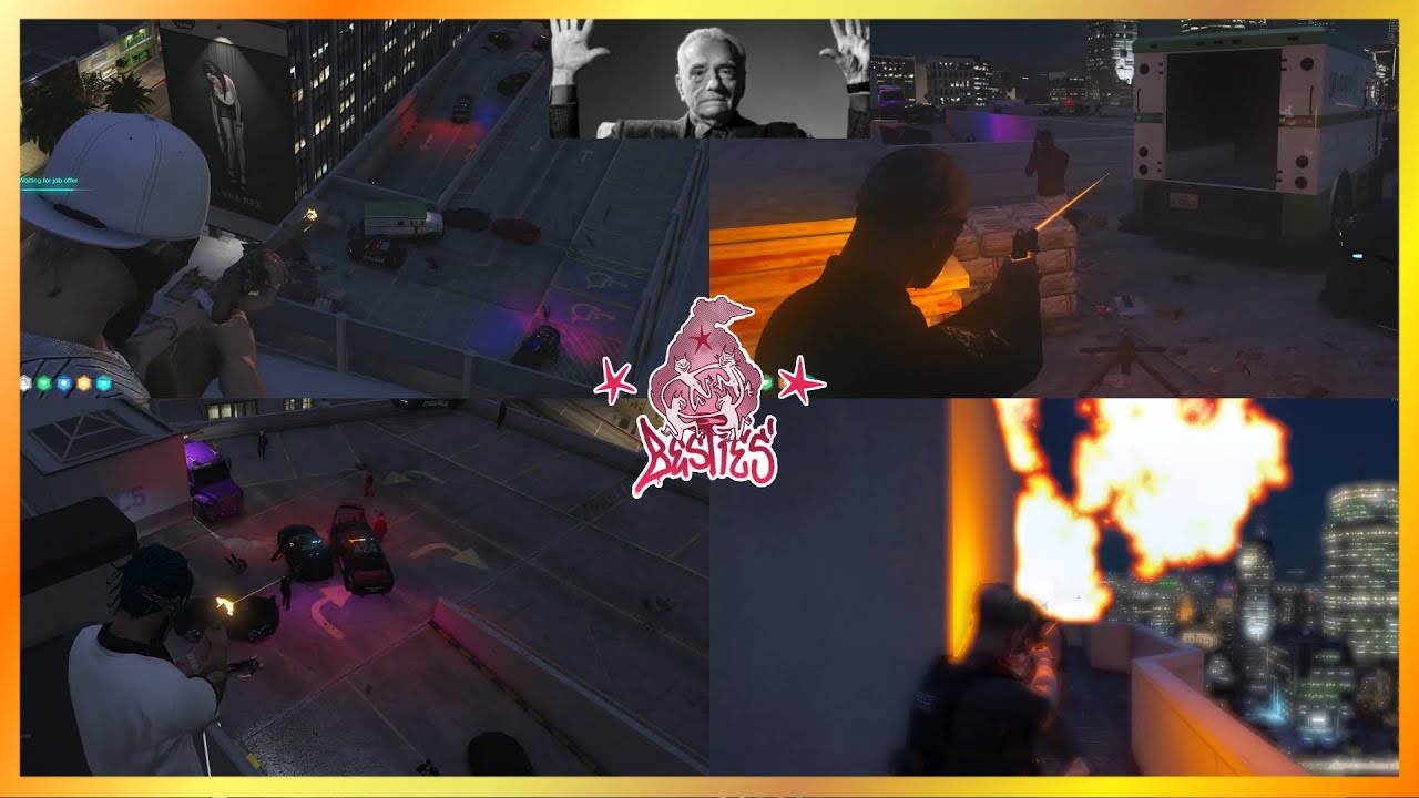 Лучшие друзья против копов в Белом гараже // RP Truck (24 точки зрения) | NoPixel 4.0 GTA RP