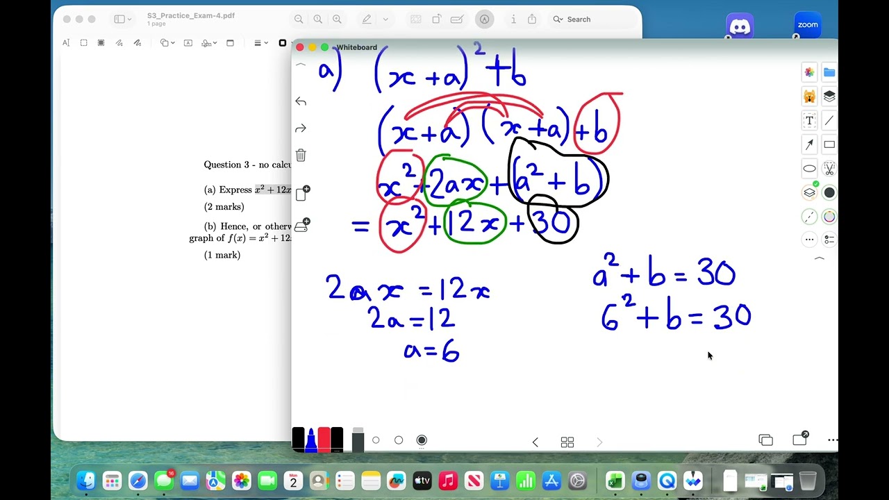 Level C - Question 3 - Completing the square (Non calculator)