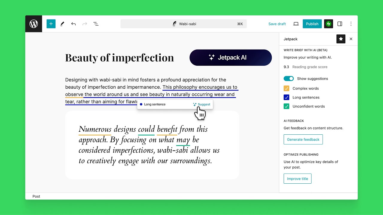 Introducing Write Brief with AI (Beta) in #WordPress