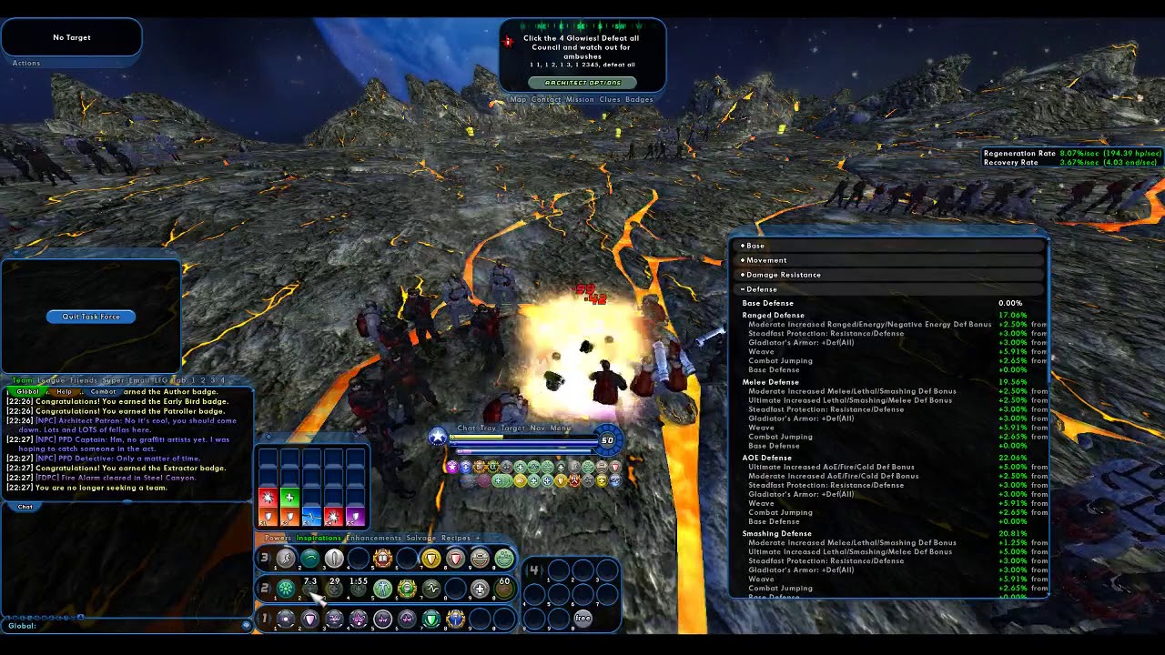 City of Heroes Regeneration Scrapper Survivability Test