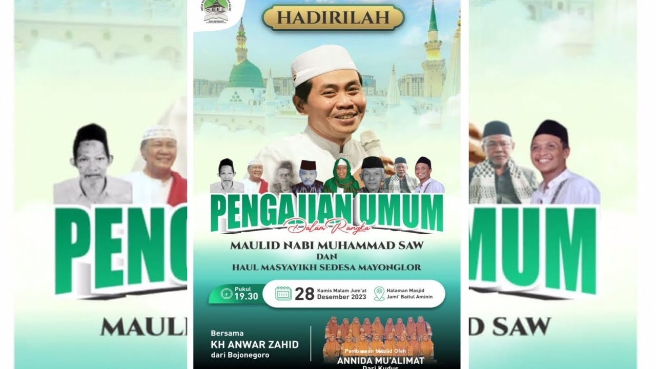 LIVE KH. ANWAR ZAHID | PERINGATAN MAULID NABI MUHAMMAD SAW & HAUL MASYAYIKH MAYONGLOR MAYONG JEPARA