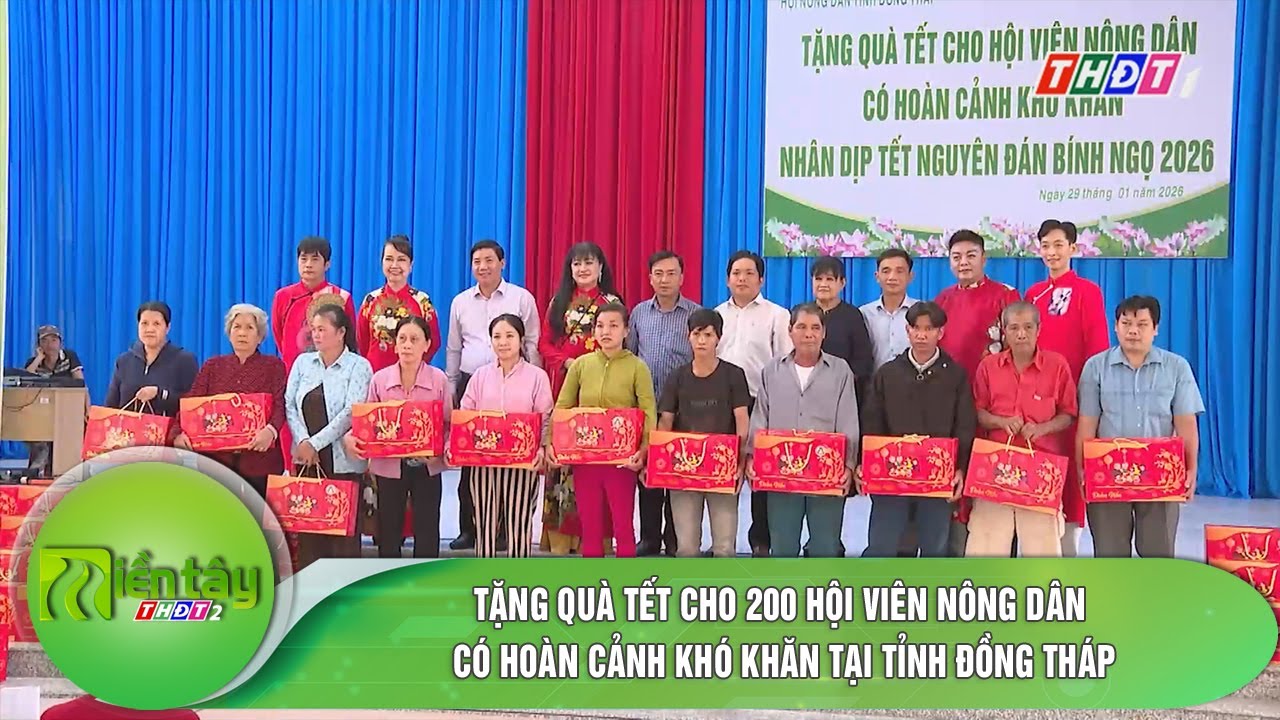 Tặng quà Tết cho 200 hội viên nông dân có hoàn cảnh khó khăn tại tỉnh Đồng Tháp