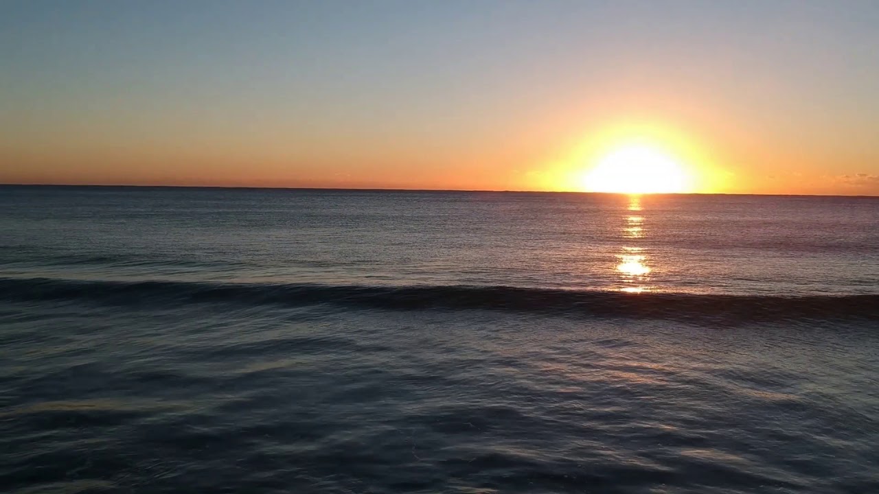 Collaroy beach sunrise view droneshot