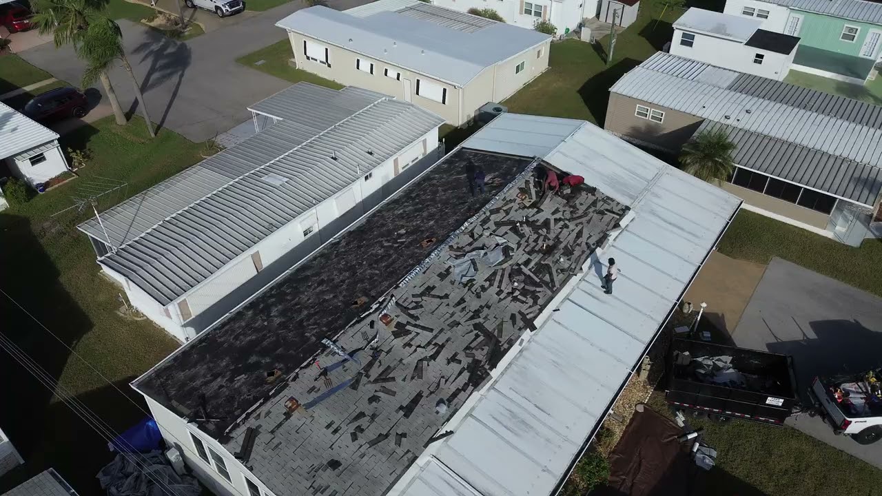 Roof Tear-Off & In-Progress Installation | Sarasota, FL | 123 CBC Inc.