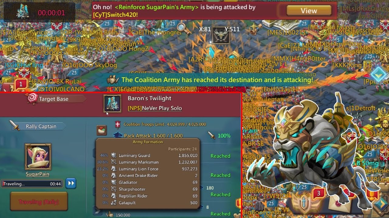 Lords Mobile - Feudal Wars | Baron - Sending Full T5 Rallies!! : ) 3/3