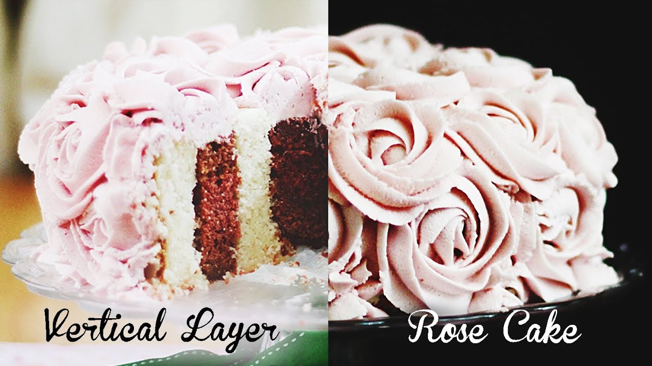 VERTICAL Layer Rose Cake (