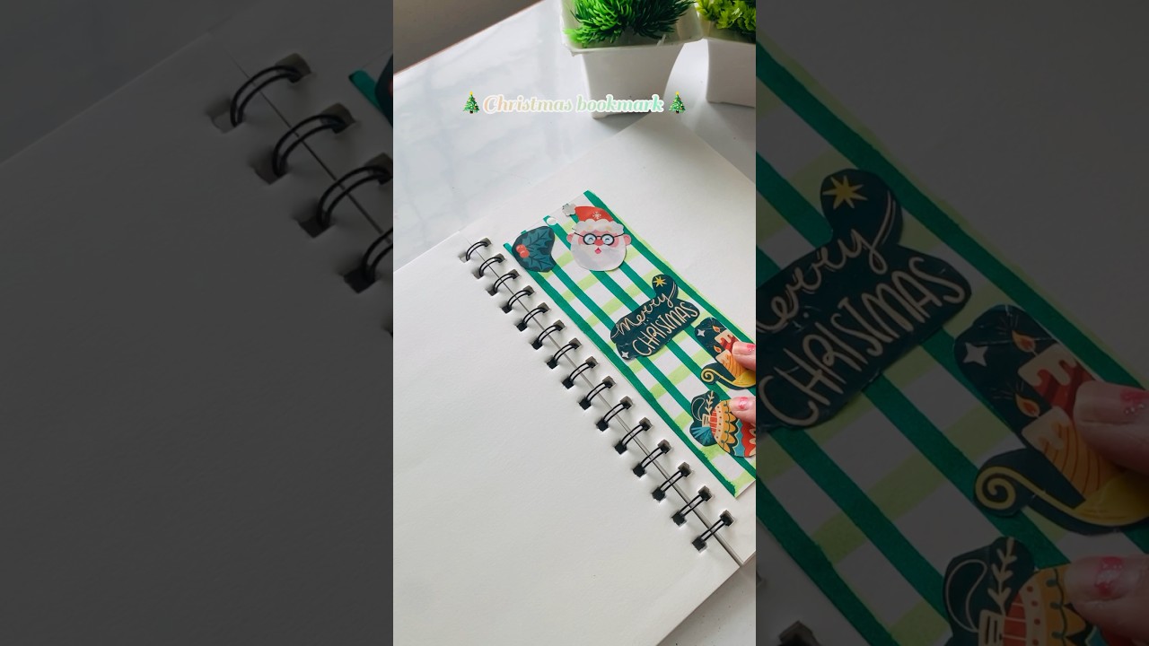 Diy Christmas Bookmark 🎄😱 #youtube #shorts #diy #paintingtechniques #viralshorts #christmas