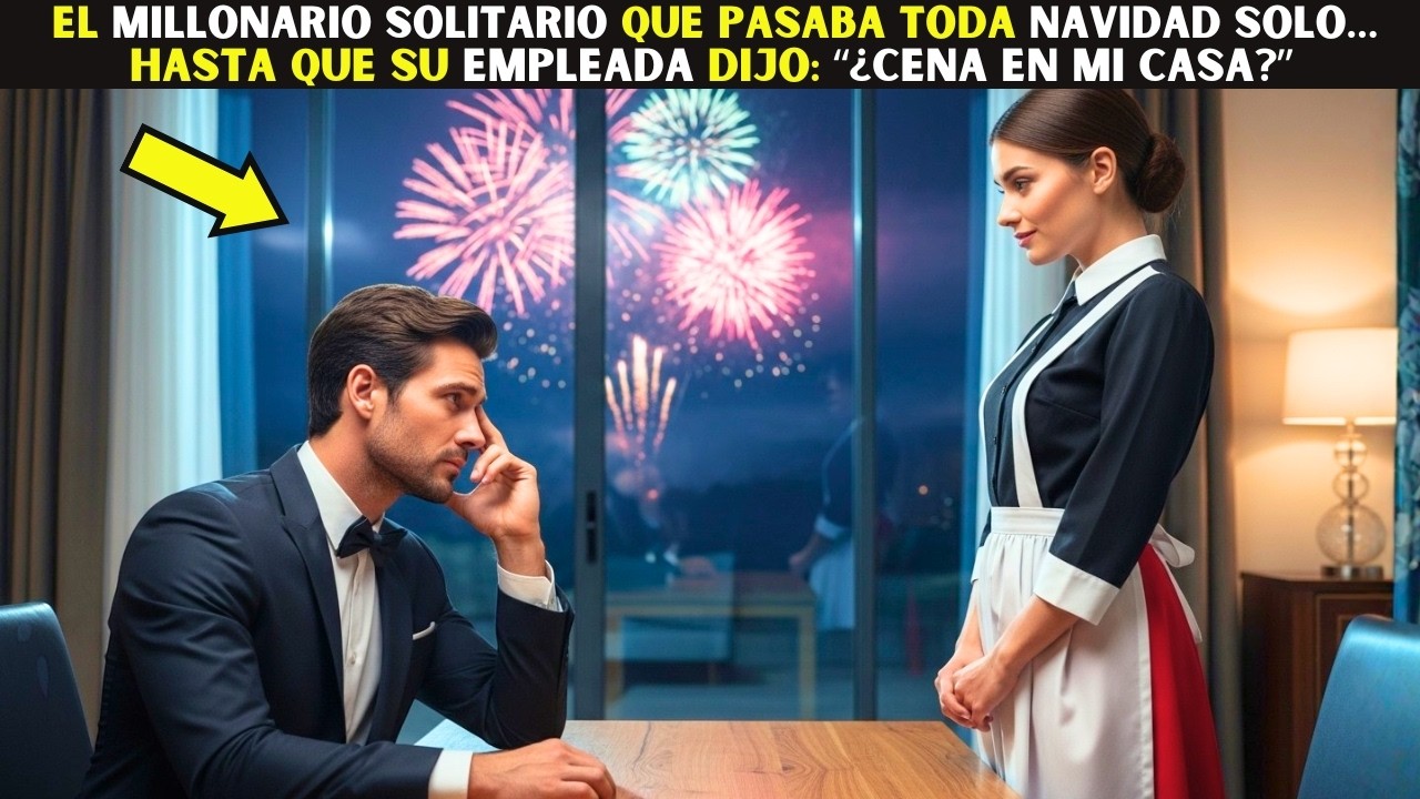 El Millonario solitario que pasaba toda Navidad solo… hasta que su empleada dijo:“¿Cena en mi casa?”