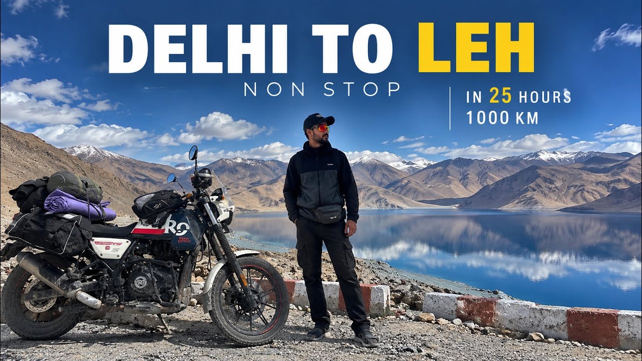 Delhi to Leh NON-STOP | 1000 KM | 25 Hours | Solo Ride | Ladakh 2026