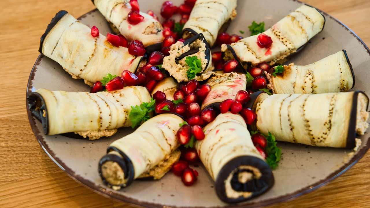 Auberginen Röllchen georgisch / Georgian Eggplant rolls