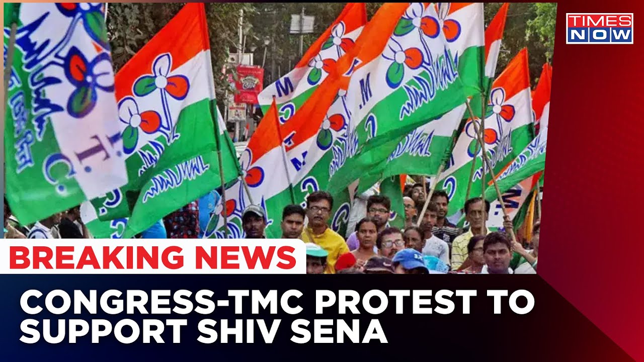 TMC and Congress finally react to Sena-Rebel fight; will protest outside rebel camp | Breaking news