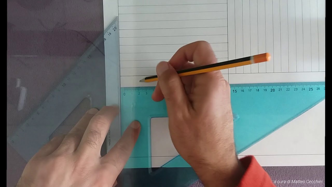 Linee parallele con due squadre (per destri e per mancini)