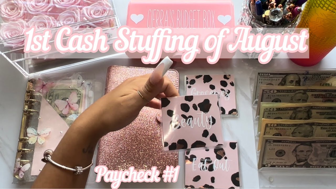 August 2022| Cash Envelope Stuffing| Sinking Funds| Aug paycheck #1 #cashenvelopestuffing
