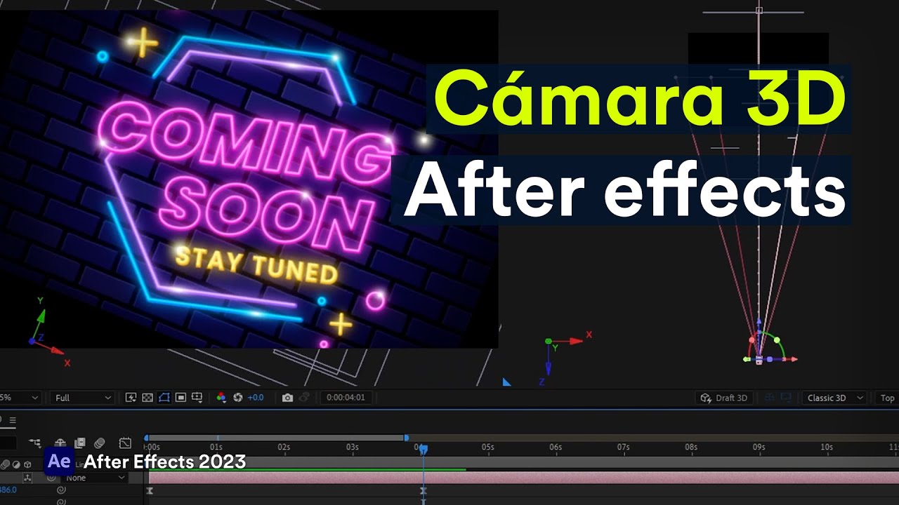 Cómo usar la cámara virtual en After Effects 2023 - Tutorial 5