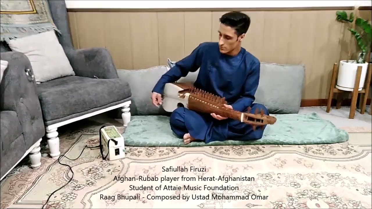 #3.2 Safiullah Firuzi-Student of Attaie music foundation-Raag Bhupali on Afghan-Rubab