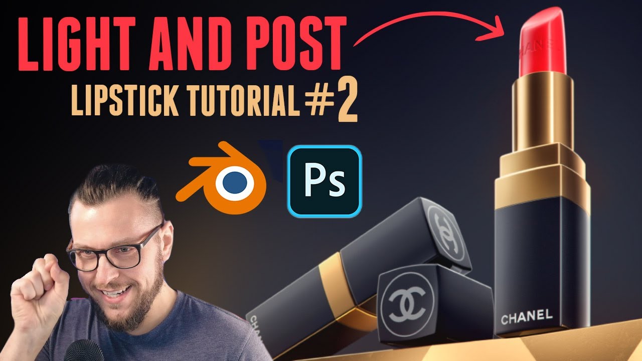 Lipstick Product Rendering Tutorial // Lighting and Postproduction in Photoshop