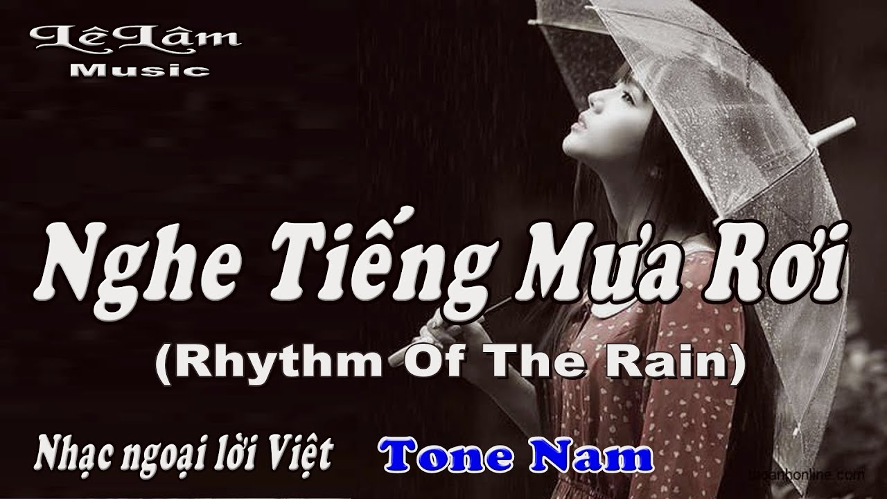 Karaoke - Nghe Tiếng Mưa Rơi Tone Nam  | Lê Lâm Music