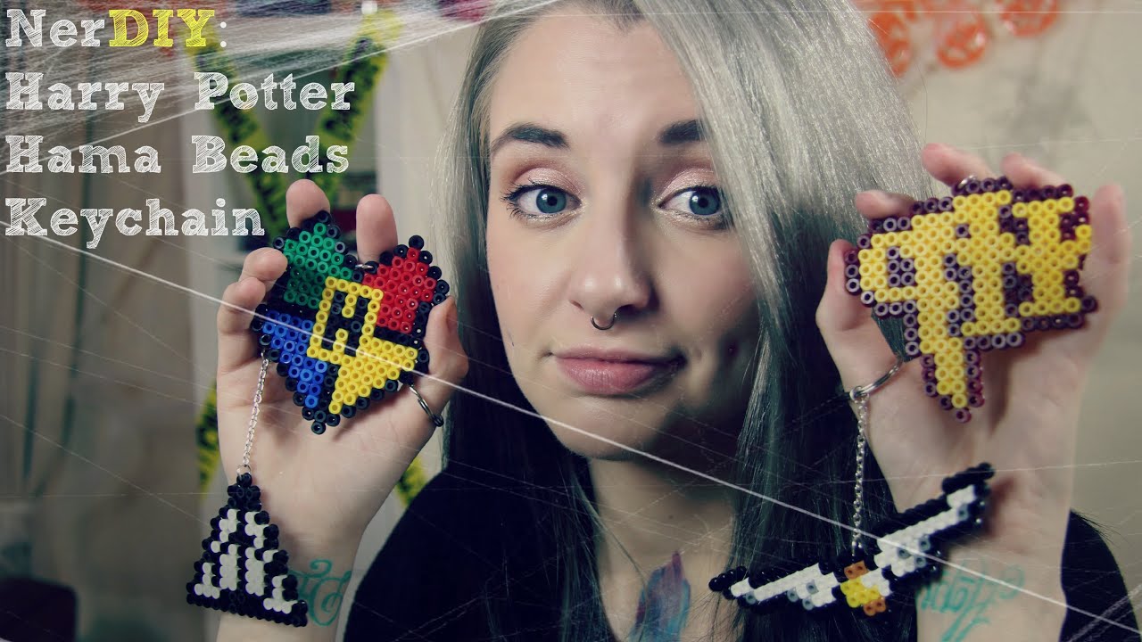Harry Potter Perler Beads Keychains - NerDIY