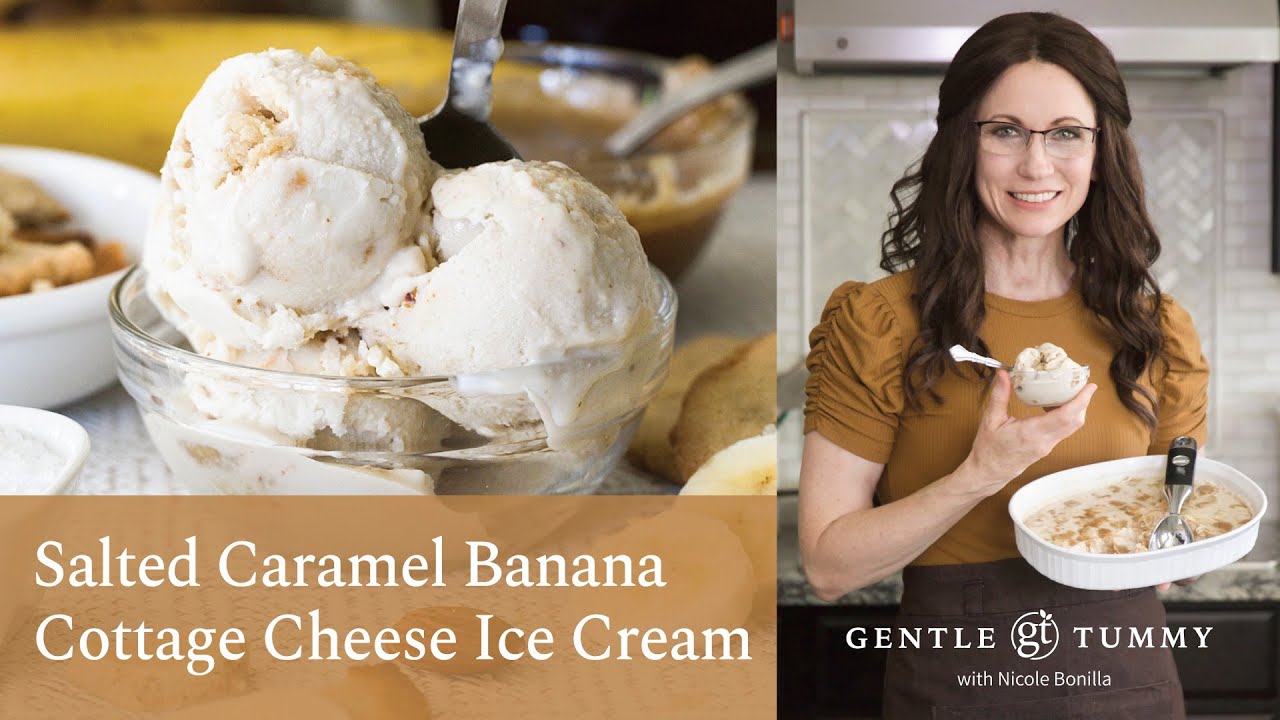 BEST Viral TikTok Salted Caramel Banana Cottage Cheese Ice Cream | Naturally Sweetened