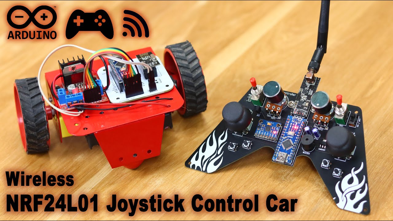Arduino NRF24L01 Wireless Joystick Robot Car