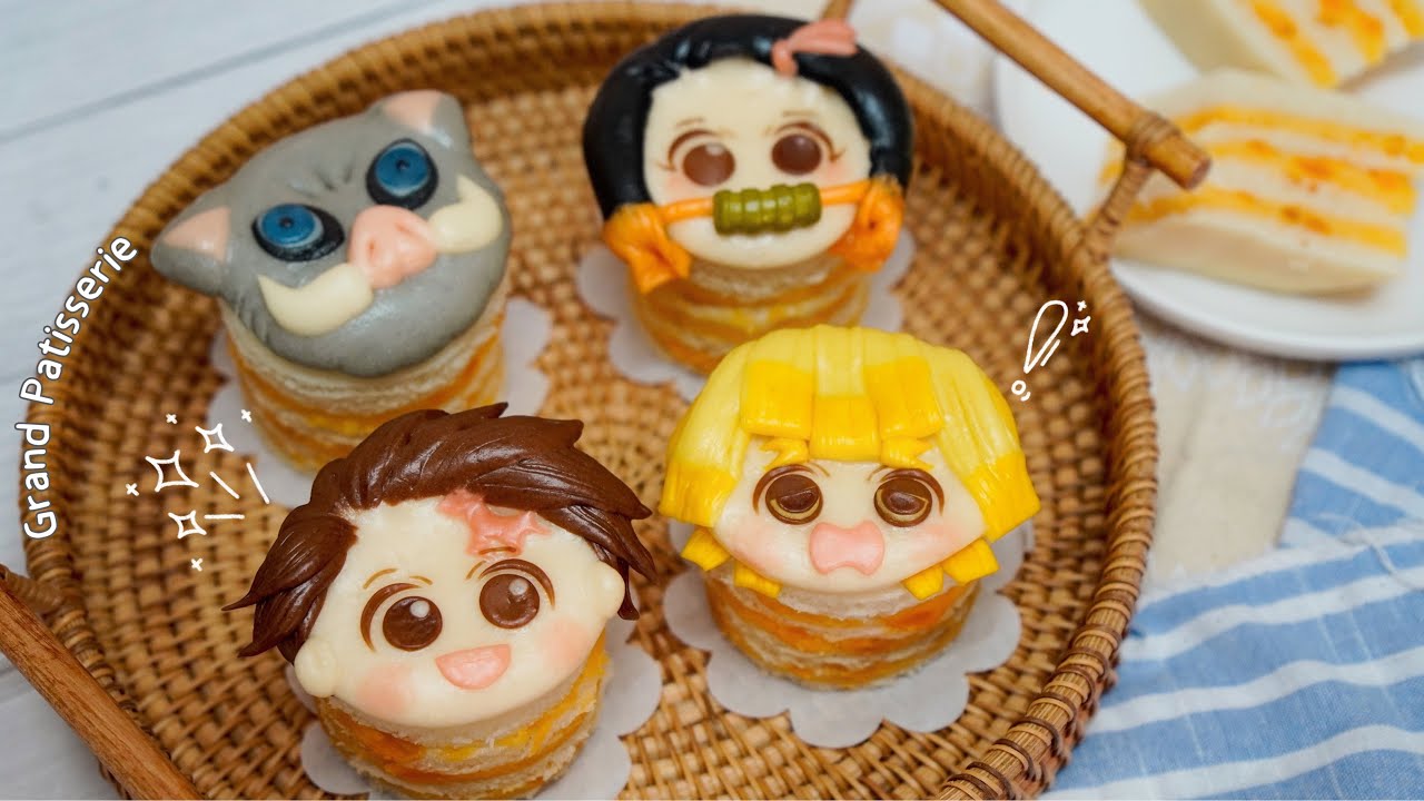 鬼滅之刃蛋黃千層糕 | Salted Egg Yolk Layer Cake | 鬼滅の刃 | Demon Slayer