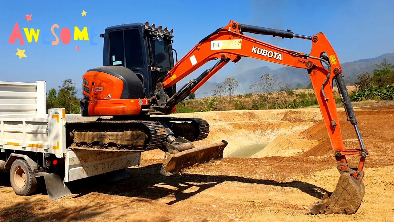 ลงรถโหดไปมั้ย..! 🥇🥇🥇 รถแบคโฮ KUBOTA U55-6 โฉมใหม่ล่าสุด พลังเหลือล้น ติดตู้แอร์เย็นเจี๊ยบ 🤩🤩🤩
