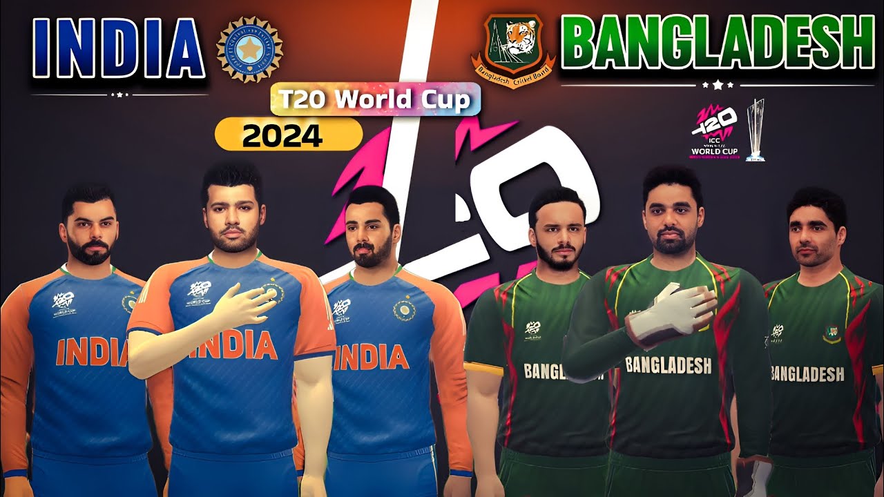 INDIA vs BANGLADESH | T20 World Cup 2024 🏆 In Quick Play Rc 24 | Ind vs Ban Playing With New Jersey