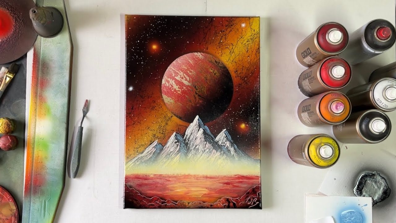 Red flash - Painting tutorial with Spray Paint
