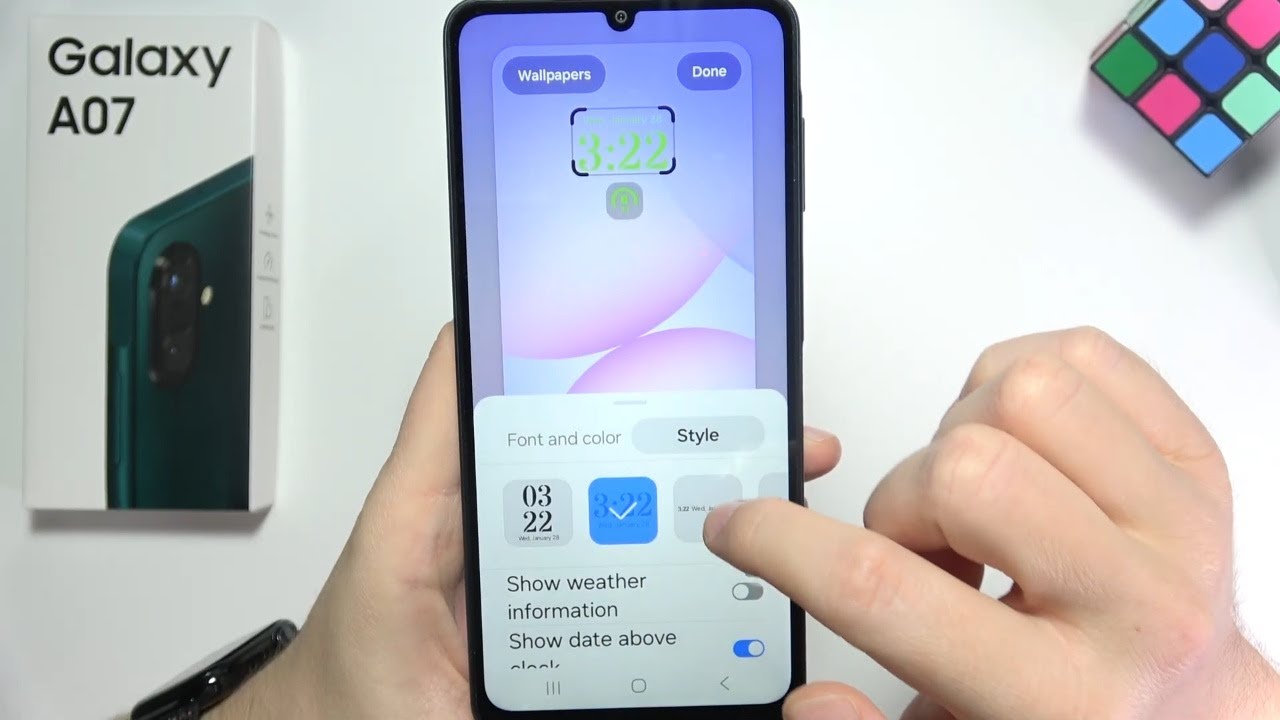 Samsung A07: How to Change Clock Style on Lock Screen