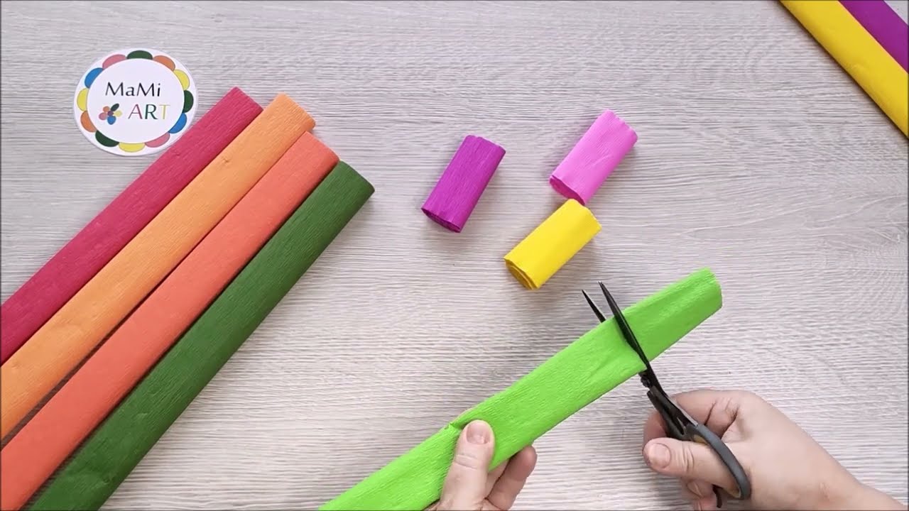 ŁATWY KWIATEK Z BIBUŁY marszczonej  | EASY CREPE PAPER FLOWER