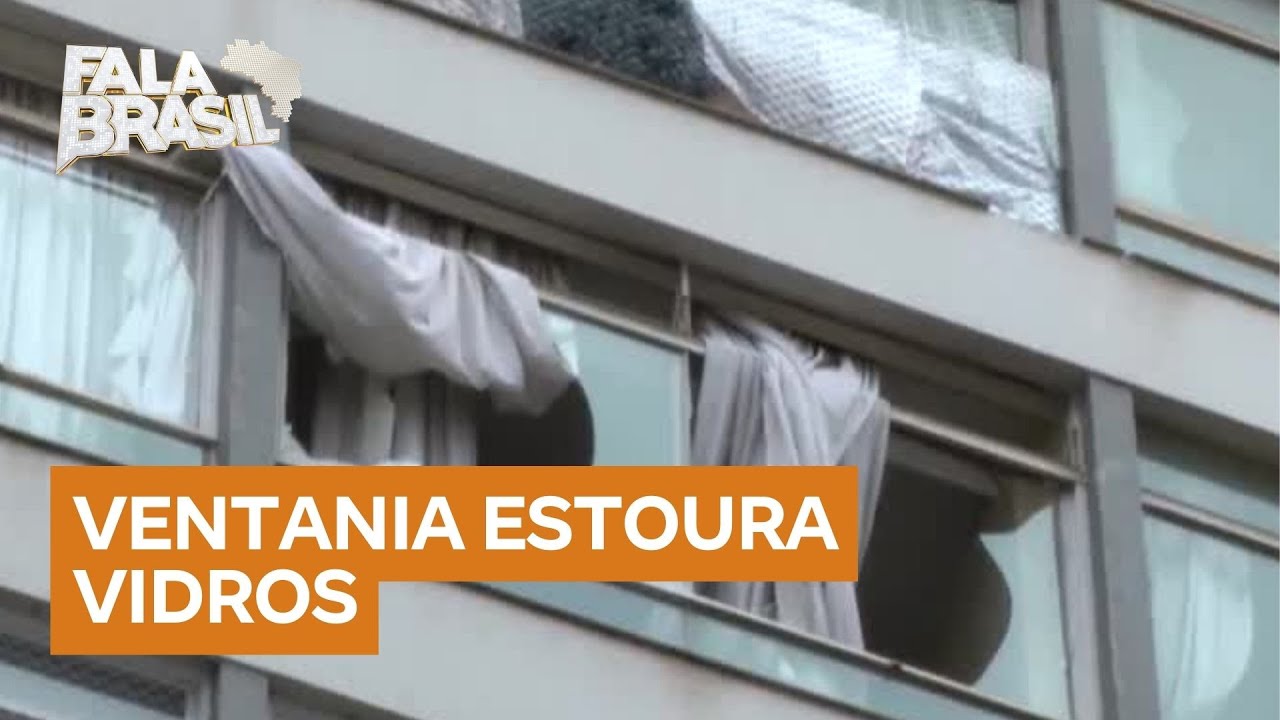 Ventos de quase 100 km/h estouram vidros de apartamentos em SP, gerando prejuízos