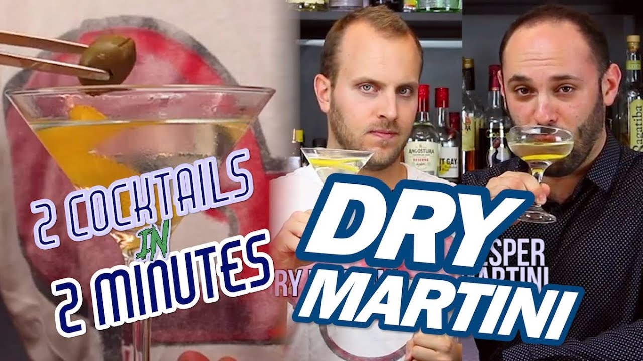 DRY MARTINI Cocktail Recipes - 2 Cocktails in 2 Minutes