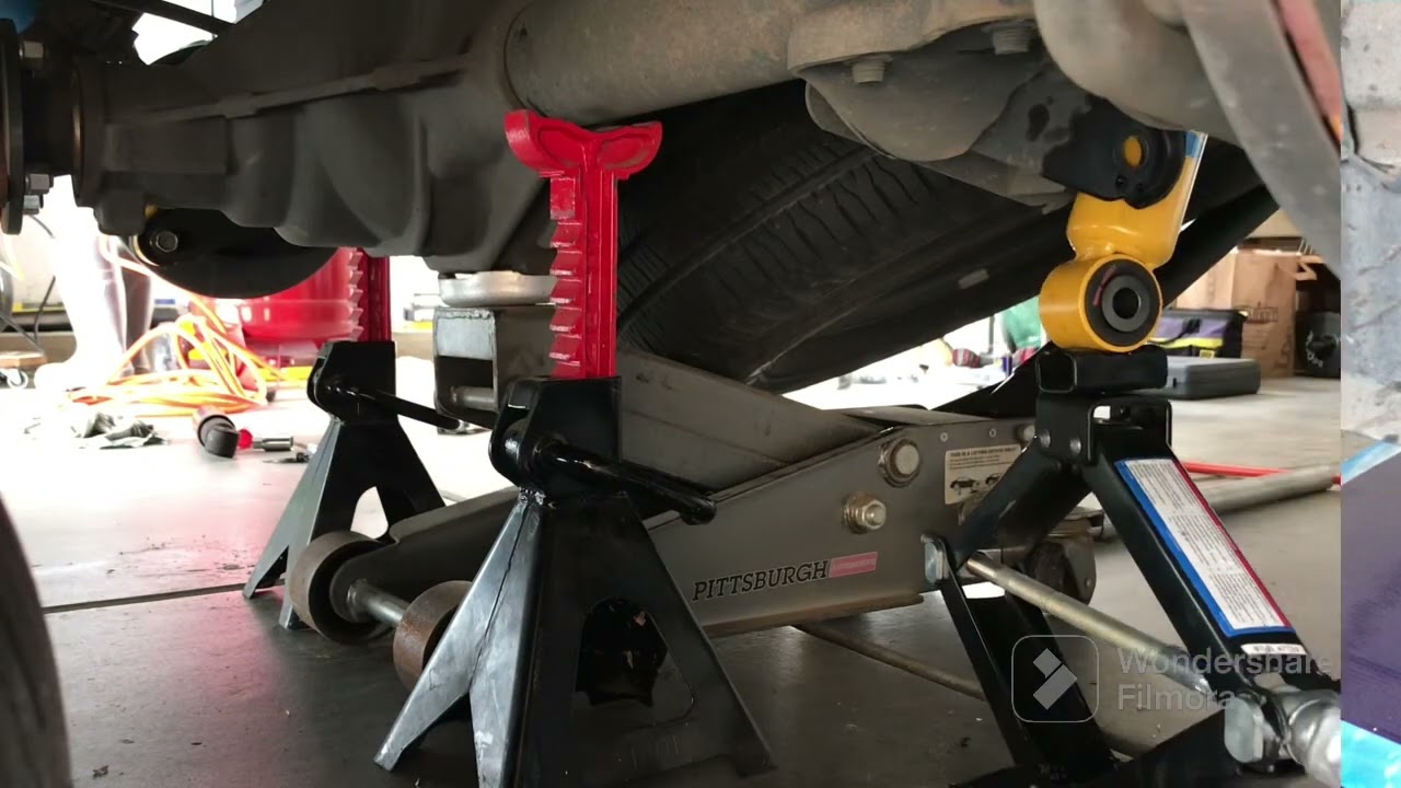 Rear shocks replacement on my 2018 Nissan Truck #fyp #nissan #truck