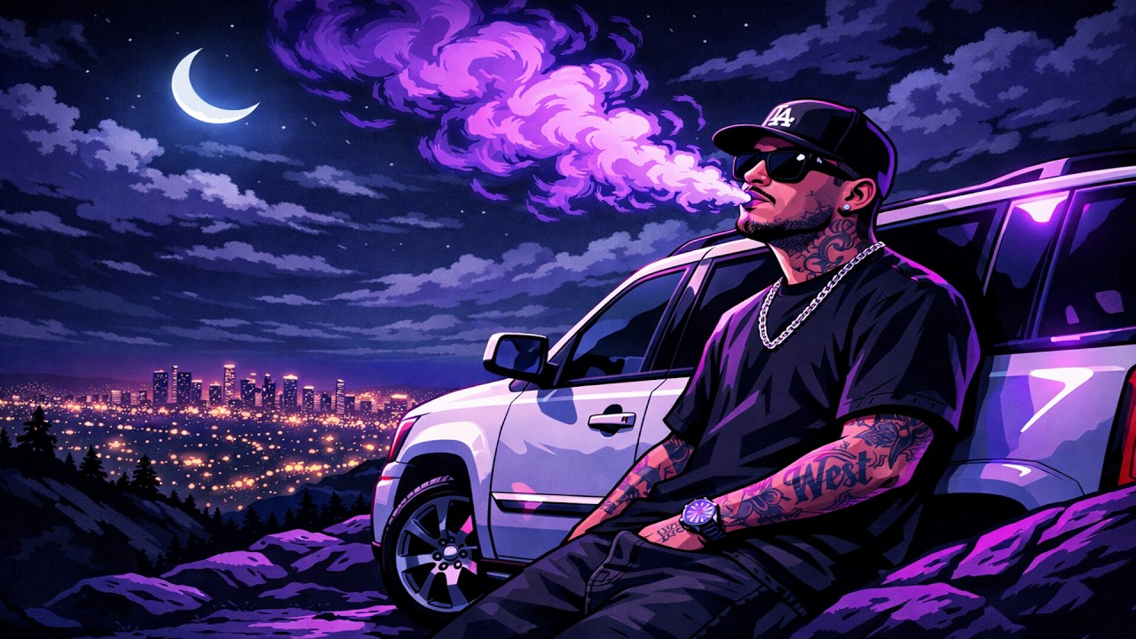 Drifting High Tonight 🌙 — 420 Chill Rap | Bluesy Hip-Hop • Stoner Mood