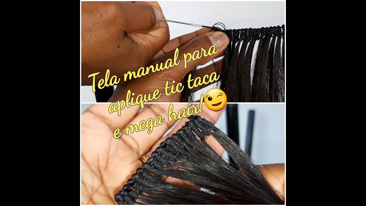 Como Tecer Manualmente Tela de No Italiano Para Ponto Americano, Apliques e Tic Tac #megahair