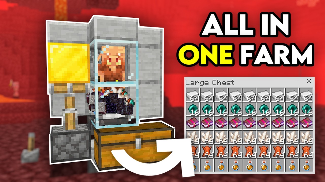 Easiest Pigling Trading Farm Minecraft Bedrock 26.4 !