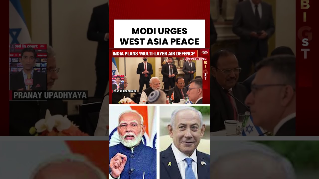 PM Modi Calls for Peace Amid West Asia Tensions #israel #pmmodi #netanyahu
