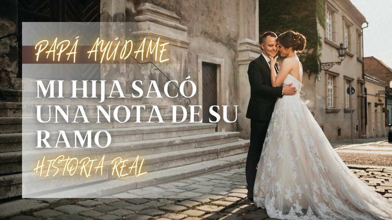 Durante su ceremonia de boda, mi hija sacó una nota de su ramo.