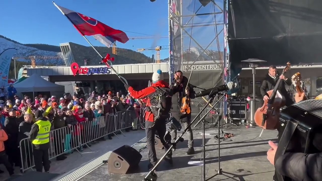 Ondrej Kandráč  - SKI WORLD CUP JASNÁ 2024 a fanúšik Ondrej na pódiu ( 21.1.2024 )