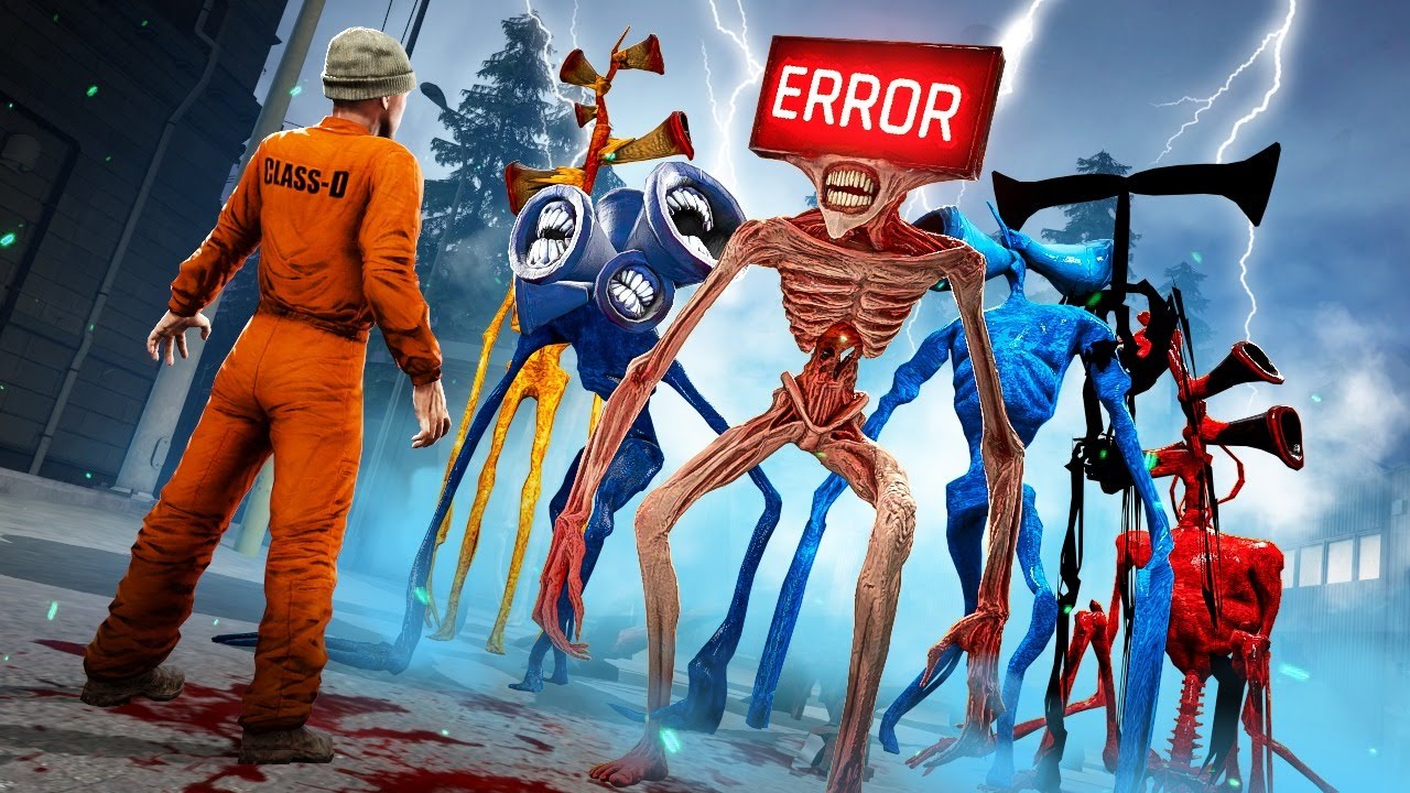 SOBREVIVI a Todos los SIREN HEAD ERROR como CAZADORES SCP | GARRY'S MOD