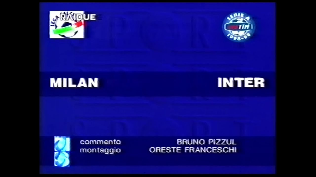 1998-99 (8^ - 08-11-1998) Milan-INTER 2-2 [Ronaldo,Weah,Moriero,Albertini(R)] Servizio D.S.Rai2