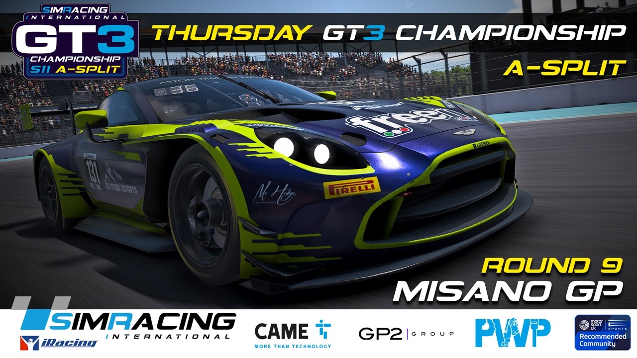 SPLIT-A | GT3 Round 9 | Misano | SimRacing International Season 11 Championship